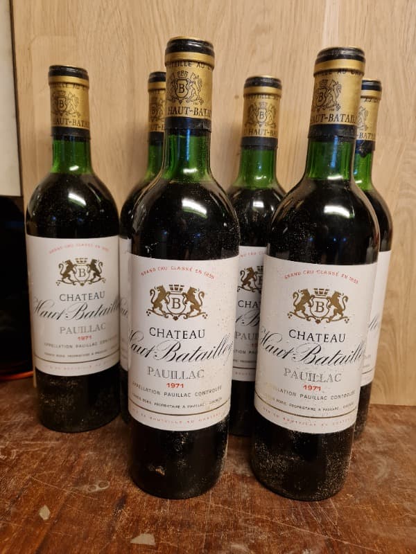6 x château Haut Batailley, Pauillac, 1971