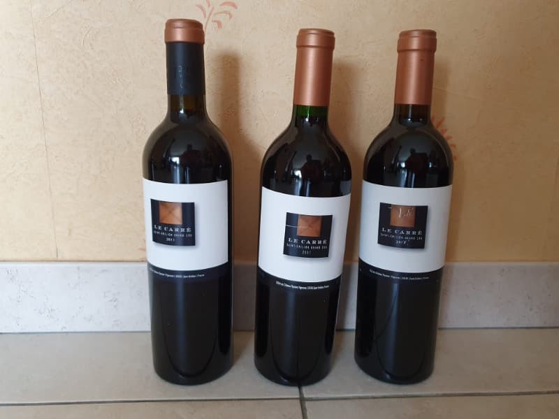 3 x Le Carré, Jcp Maltus, Saint-Émilion Grand Cru, 2007, 2011 et 2012