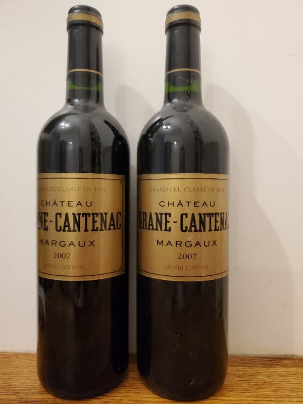 2 x château Brane-Cantenac, Margaux, 2007