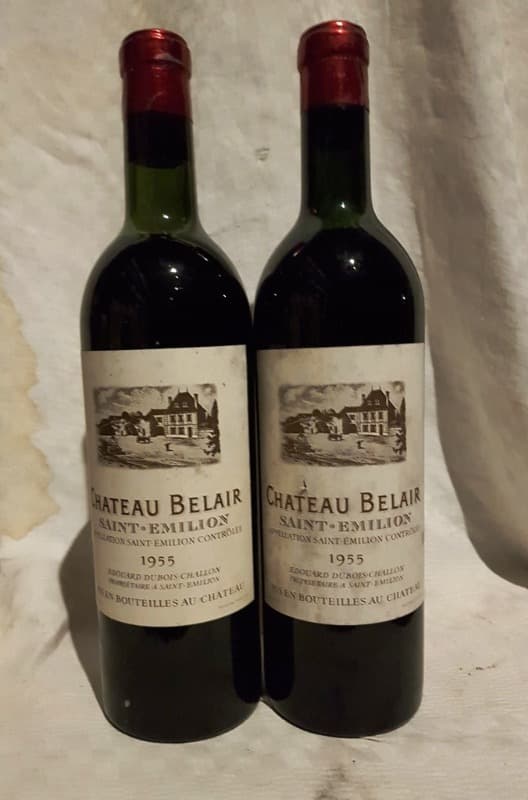 2 x CHÂTEAU BELAIR, Saint Emilion, 1955