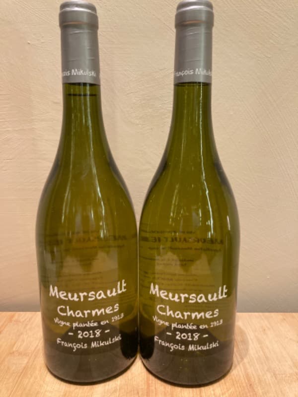 2 x Meursault, Charmes Vieilles Vignes plantées en 1913, Domaine François Milkulski, 2018