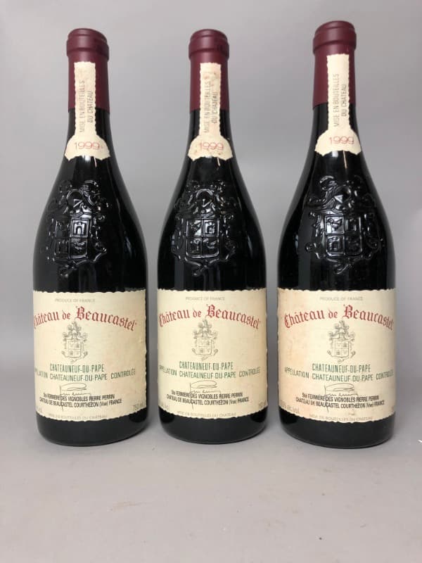 3 x Châteauneuf-du-Pape, Château de Beaucastel, 1999
