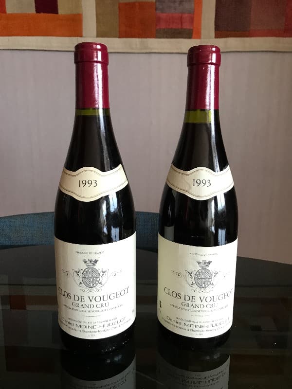 2 x Clos de Vougeot, Daniel Moine-Hudelot, 1993