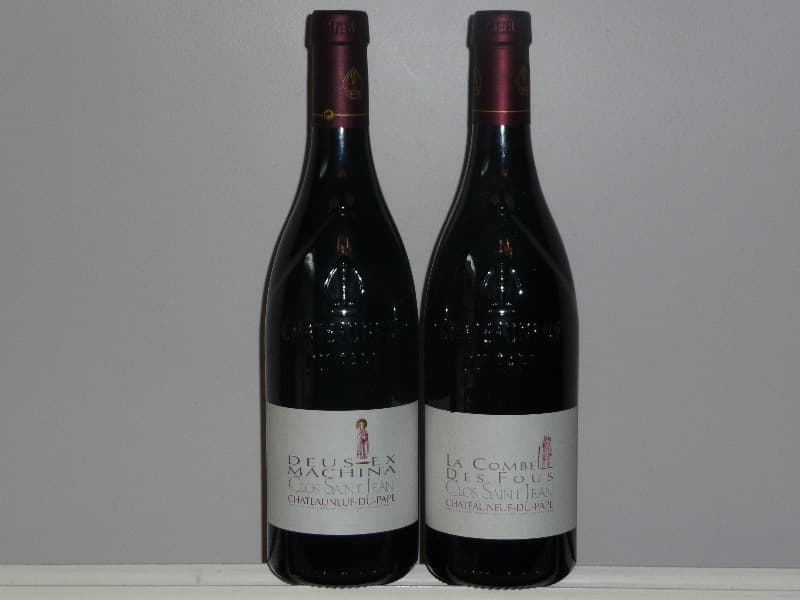2 x Châteauneuf-du-Pape, La Combe des Fous+Deus EX Machina, clos Saint-Jean, 2012