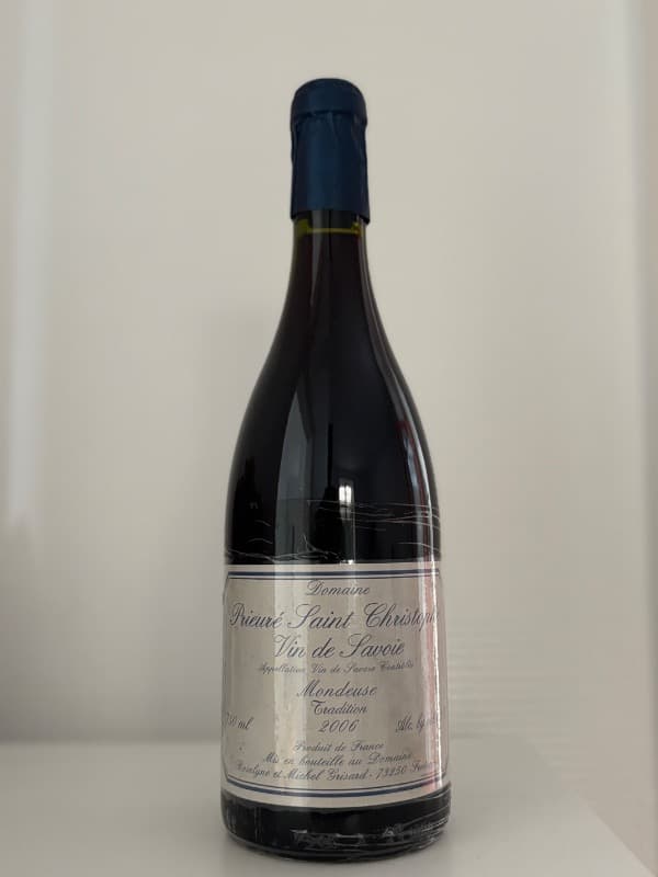 Mondeuse Tradition, Michel GRISARD - Prieuré Saint Christophe, Vin-de-Savoie, 2006