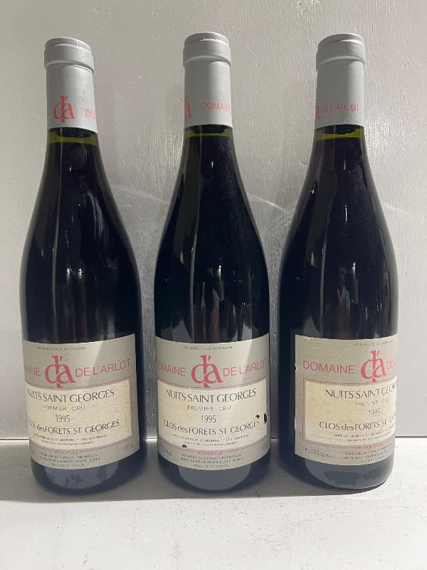 3 x Nuits-Saint-Georges, 1er cru - Clos des Forêts Saint Georges, Domaine de l’Arlot, 1995
