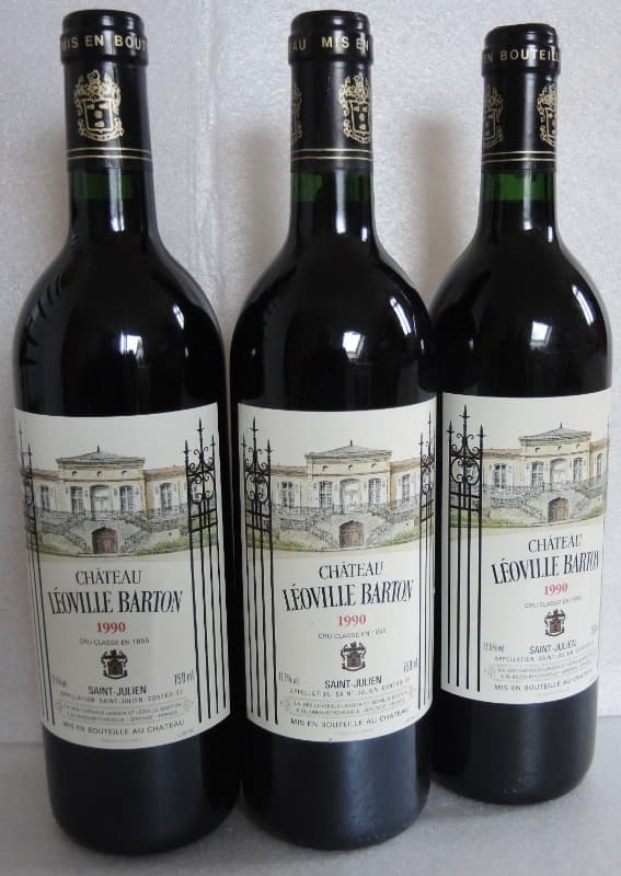 3 x Chateau Léoville-Barton, Saint-Julien, 1990
