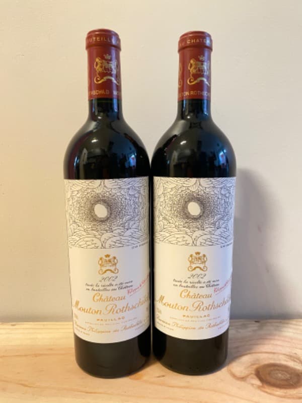 2 x château Mouton Rothschild, Pauillac, 2002