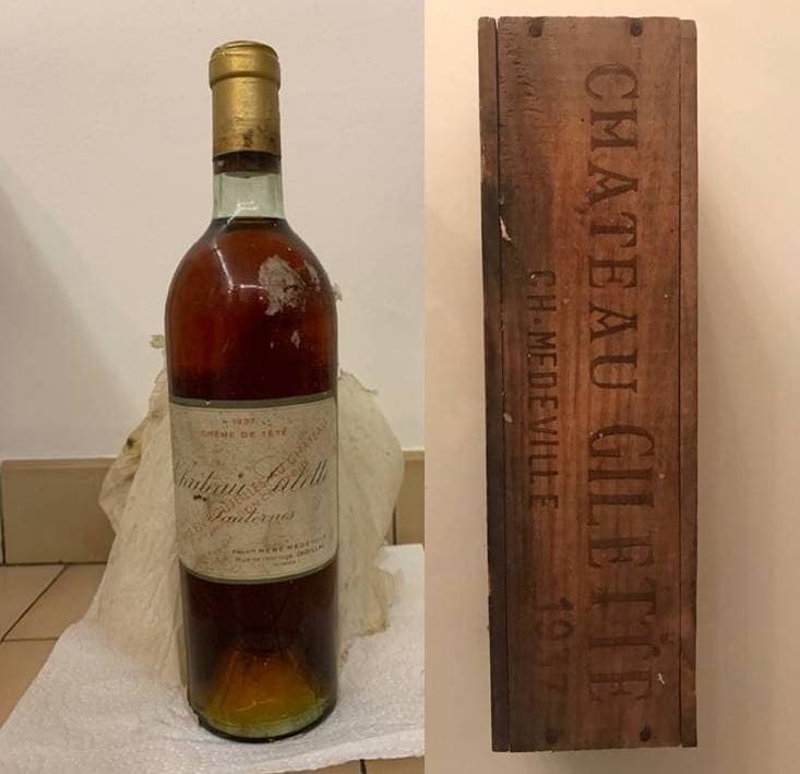 Crème de tête, Château Gilette, Sauternes, 1937