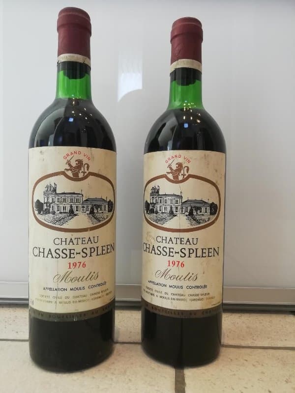 2 x CHASSE-SPLEEN, Moulis ou Moulis-en-Médoc, 1976