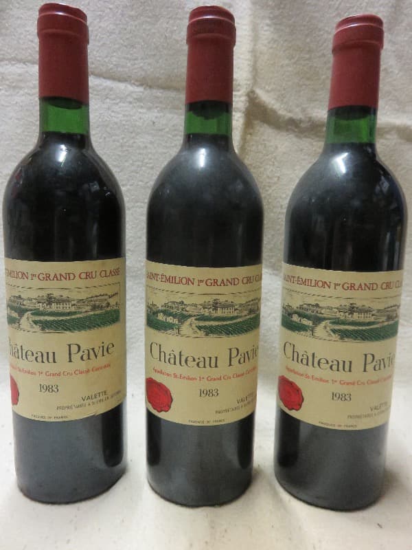 3 x CHÂTEAU PAVIE, Saint-Émilion Grand Cru, 1983