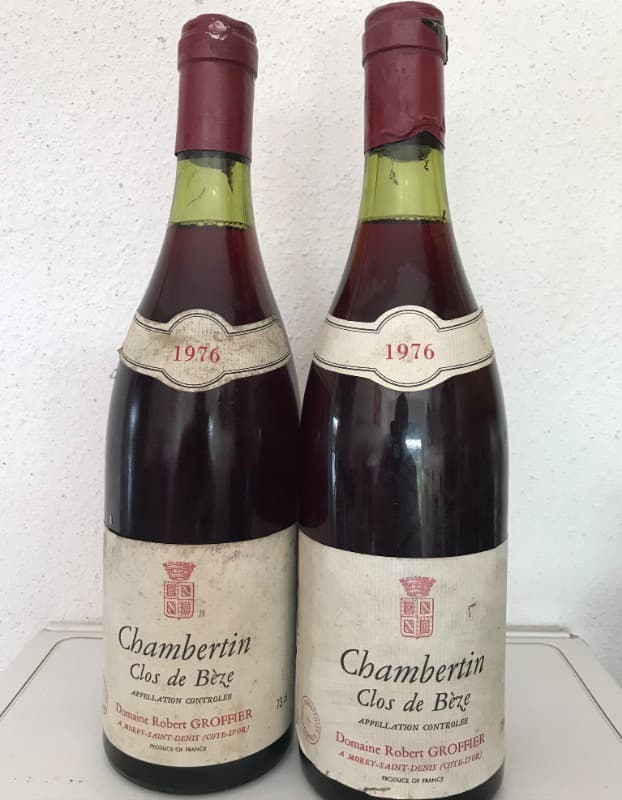 2 x Chambertin-Clos de Bèze, Domaine Robert Groffier, 1976