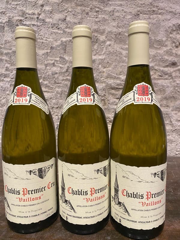 3 x Chablis Premier Cru, Vaillons, domaine Dauvissat, 2019