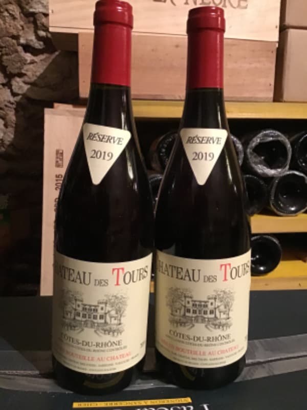 2 x Côtes-du-Rhône, Château des Tours, 2019