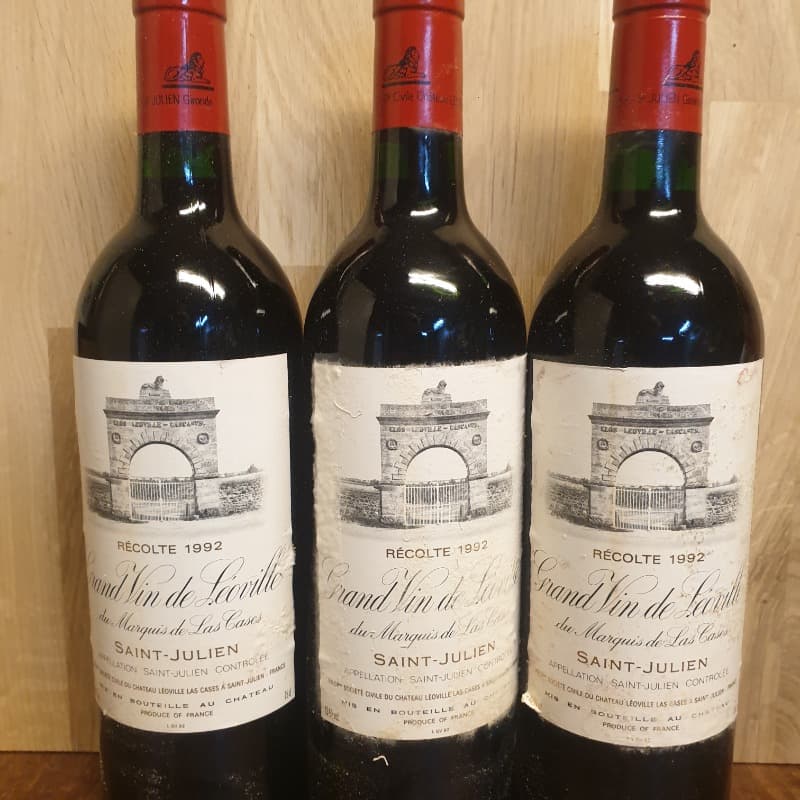 3 x château Léoville las Cases, Saint-Julien, 1992