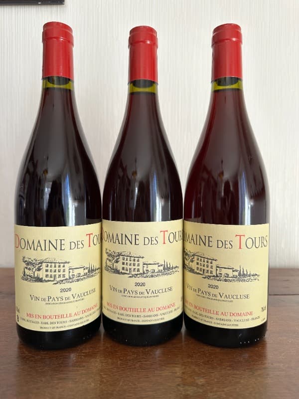 3 x Vin de Pays du Vaucluse, Domaine Des Tours, 2020