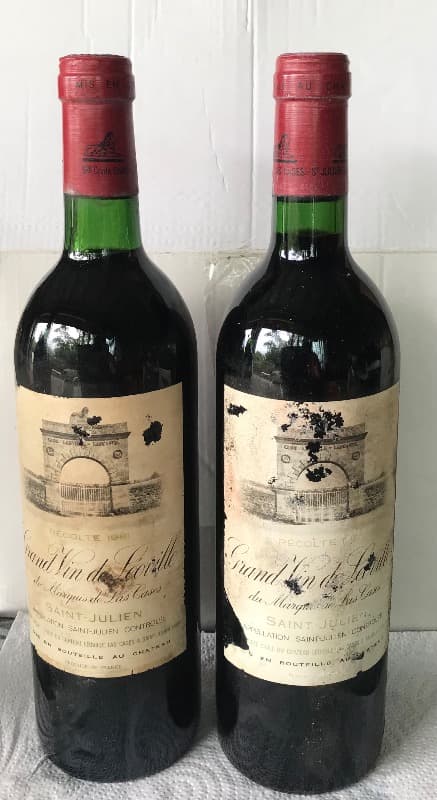 2 x Grand Vin de Léoville du Marquis de las Las Cases, Saint-Julien, 1981