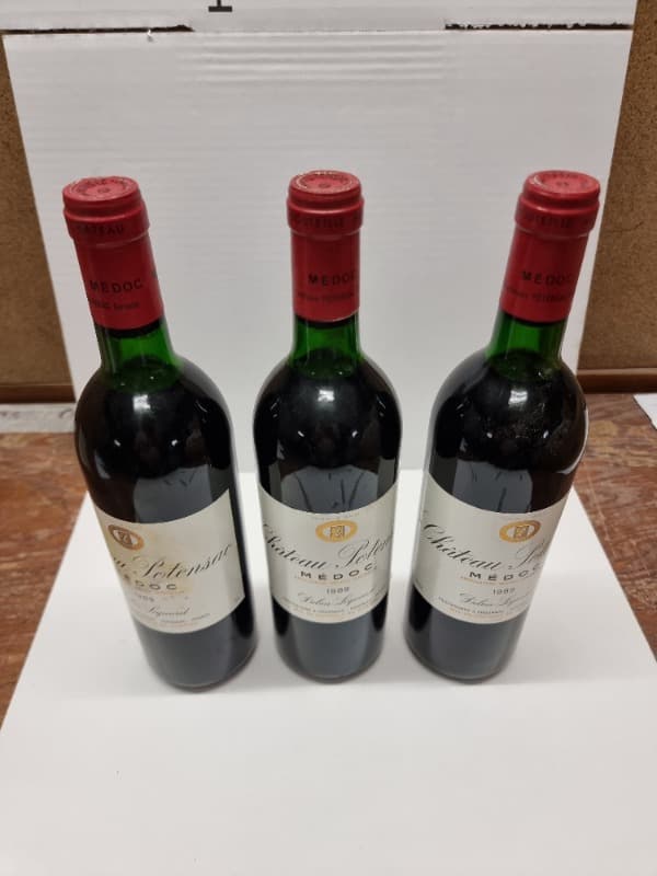 3 x Château Potensac, Médoc, 1989