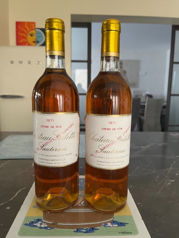 2 x Crème de Tête, Château Gilette, Sauternes, 1971