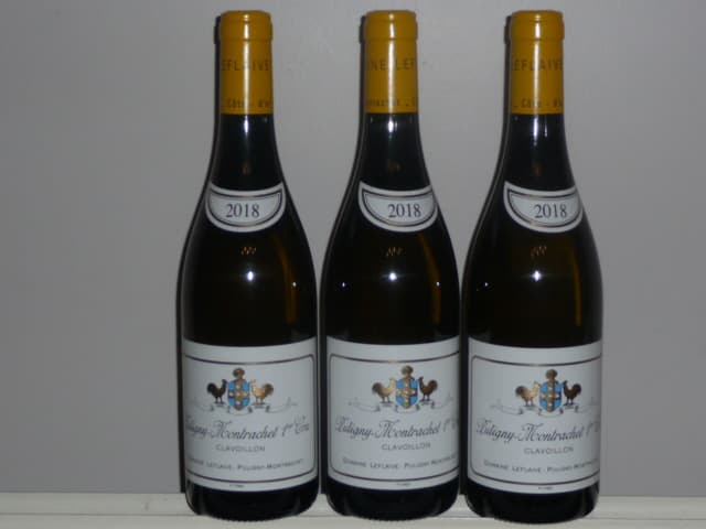 3 x Puligny-Montrachet, Clavoillon, Leflaive, 2018