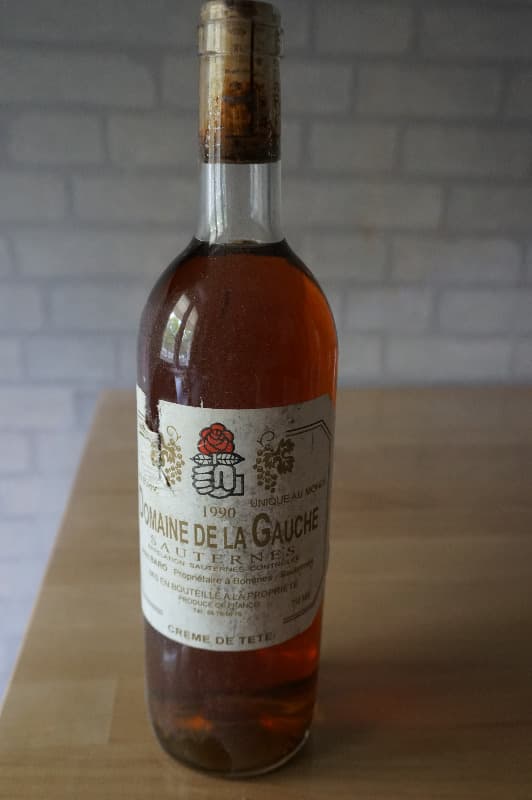 crème de tête, Domaine de la Gauche, Sauternes, 1990