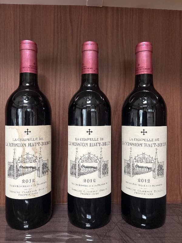 3 x La Chapelle de La Mission Haut-Brion, Pessac-Léognan, 2012