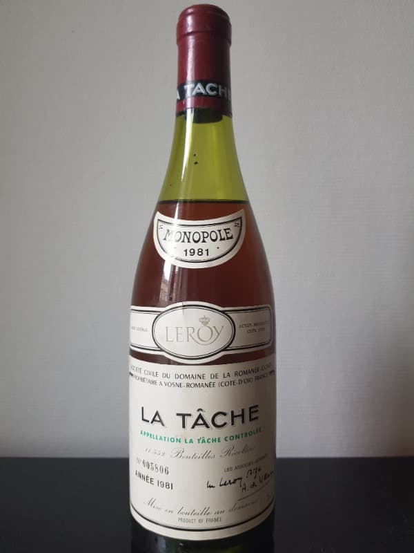 La Tache, Domaine de la Romanée Conti, 1981