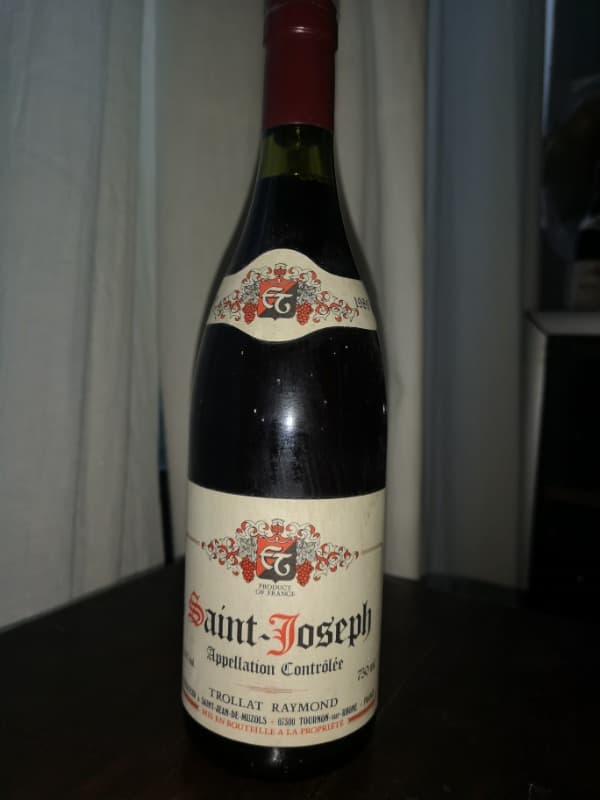 Saint-Joseph, Domaine Raymond Trollat, 1989