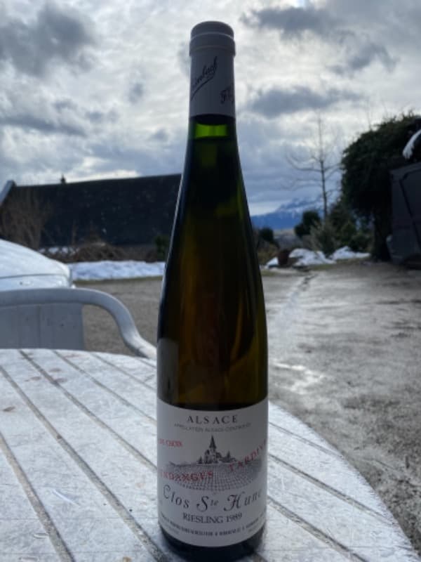 Clos Saint Hune- vendanges tardives, Domaine Trimbach, Alsace Riesling, 1989