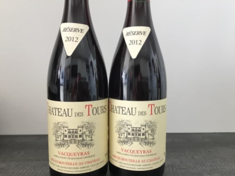 2 x Vacqueyras, Château des Tours, 2012