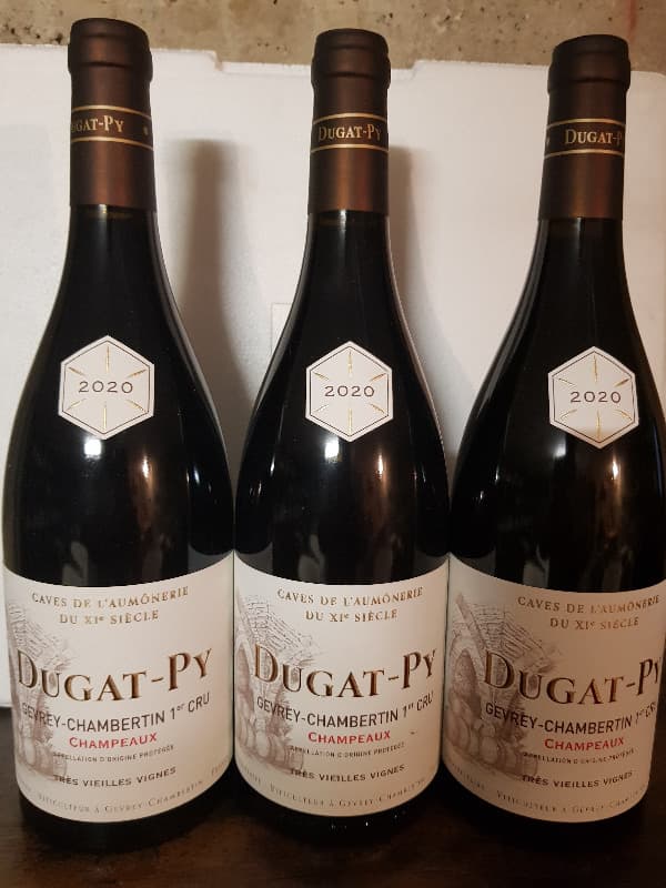 3 x Gevrey-Chambertin, 1er cru - Champeaux - Très Vieilles Vignes, Bernard Dugat-Py, 2020