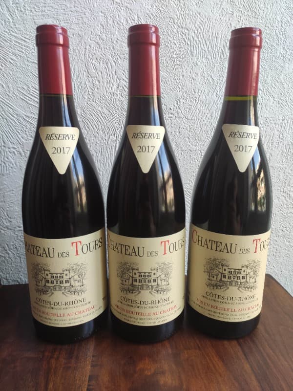 3 x Côtes-du-Rhône, Château des Tours, 2017