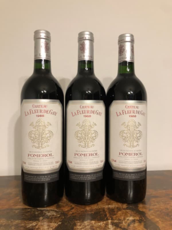3 x Château La Fleur de Gay, Pomerol, 1988