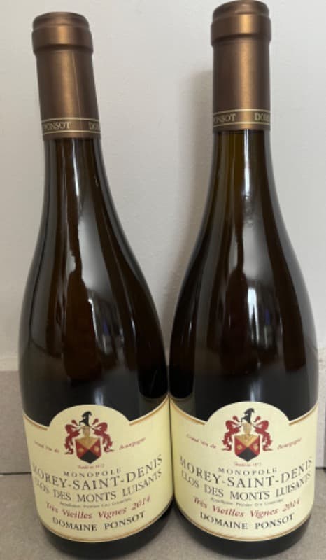 2 x Morey-Saint-Denis, 1er Cru - clos des Monts Luisants (très vieilles vignes), Domaine Ponsot, 2014
