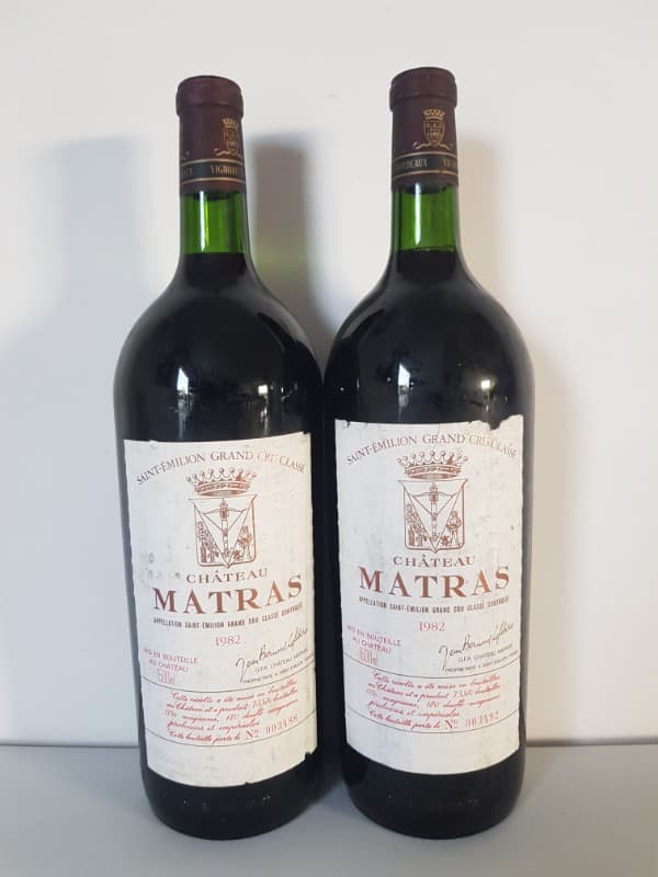 2 x Grand Cru Classé, Château Matras, Saint-Émilion, 1982 (Mg)