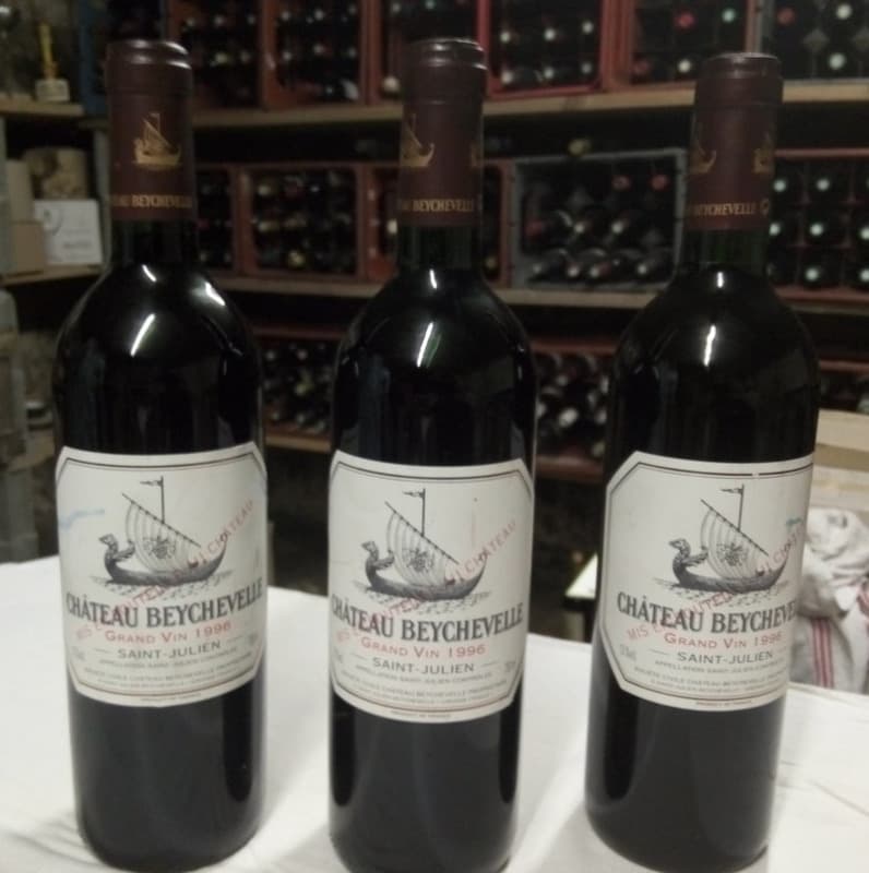 3 x Château Beychevelle, Saint-Julien, 1996