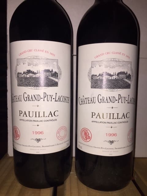 2 x Grand Cru, Château Grand-Puy-Lacoste, Pauillac, 1996