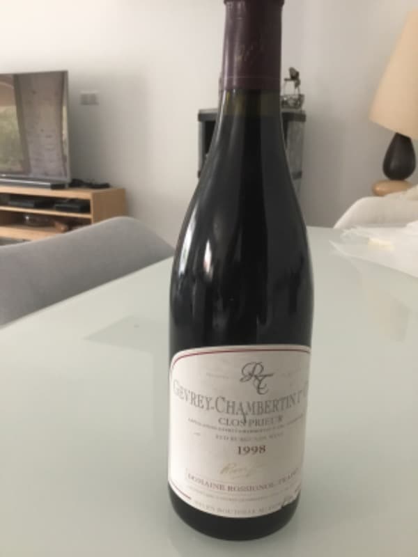 Gevrey-Chambertin, Clos Prieur, domaine Rossignol-Trapet, 1998