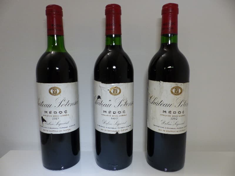 3 x Château Potensac, Médoc, 1982