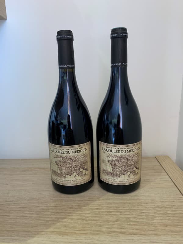2 x La Coulée du Méridien (Monopole M. Levron & R. Vincenot), Saumur Champigny, Château de Parnay, 2015