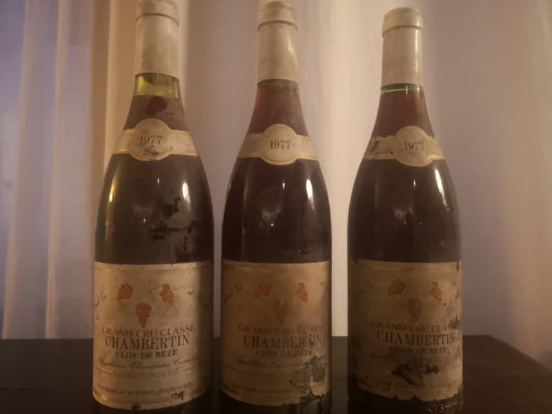 3 x Chambertin, Clos de Bèze, Robert Gibourg, 1977