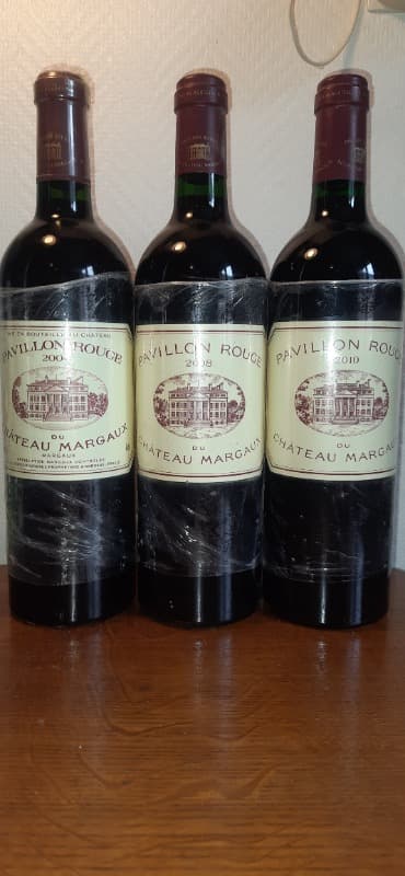 3 x Pavillon Rouge, château Margaux, Margaux 1x2004/1x2008/1x2010