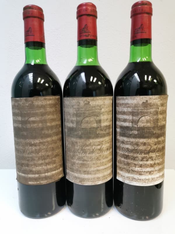3 x Grand Vin de Léoville su Marquis de las Cases, Saint-Julien, 1977