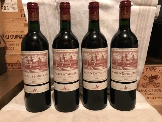 4 x Château Cos d'Estournel, Saint-Estèphe, 1986