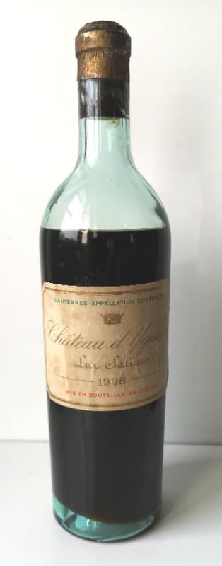 Château d'Yquem, Sauternes, 1938