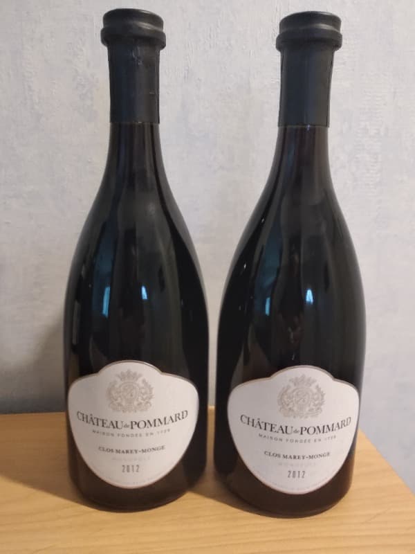 2 x Pommard, Chateau de Pommard Clos Marey Monge Monopole, 2012