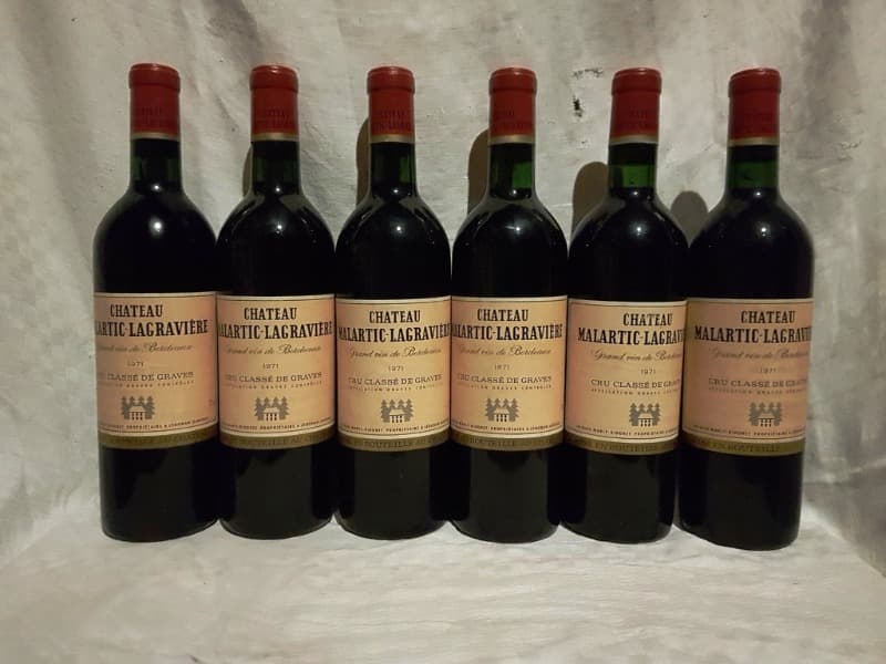6 x CHÂTEAU MALARTIC LAGRAVIERE, Pessac-Léognan, 1971