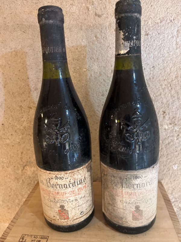 2 x Châteauneuf-du-Pape, La Bernardine, Chapoutier, 1990