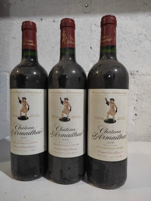 3 x château d'Armailhac, Pauillac, 2005