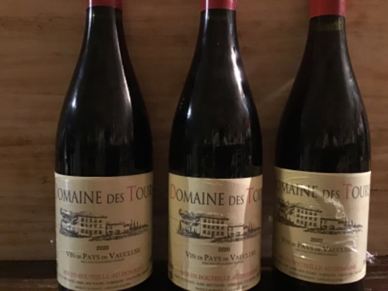 3 x Vin de Pays du Vaucluse, Domaine des Tours, 2020